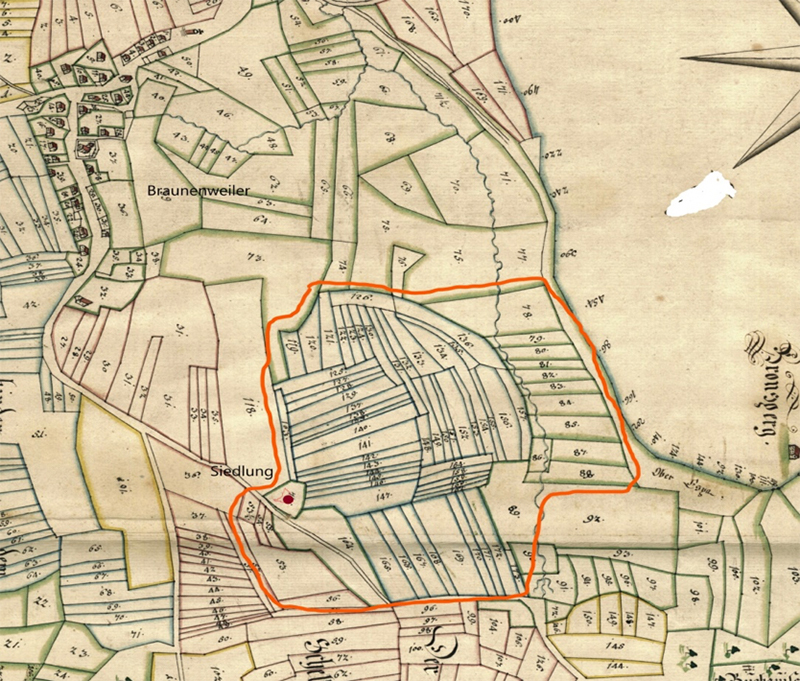 Flurkarte, vergrößerter Ausschnitt
