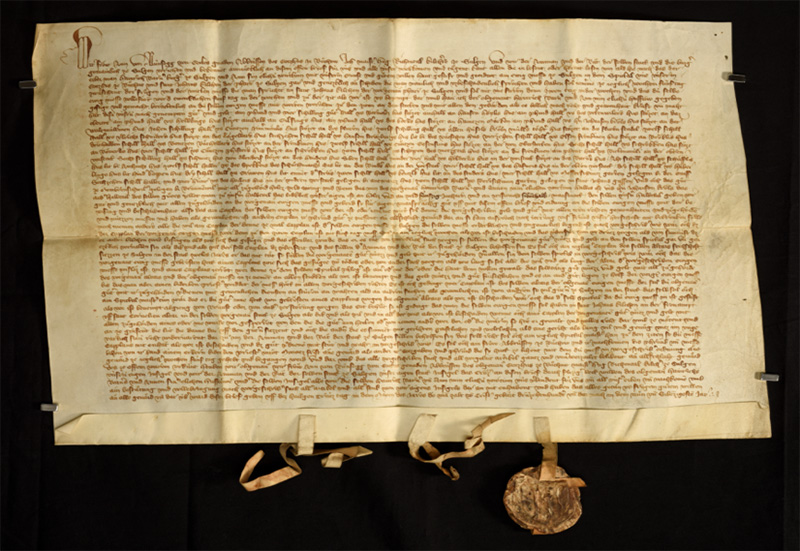 Die Urkunde der Barner`schen Stiftung aus dem Jahre 1379